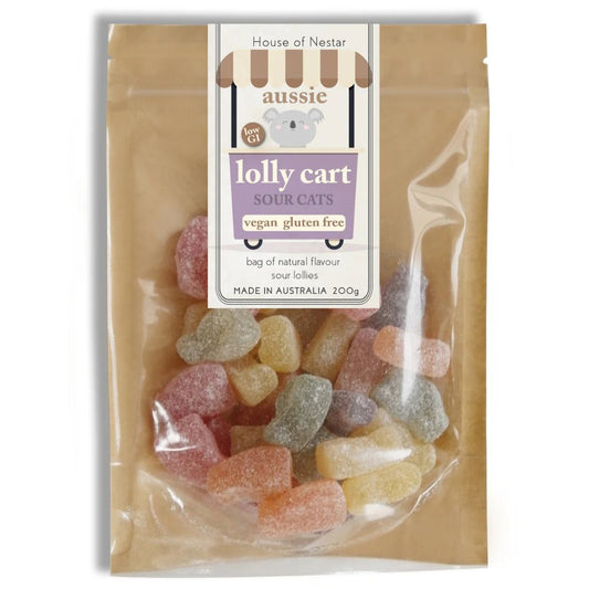 House of Nestar Vegan Gluten Free Lollies 200g - Sour Cats