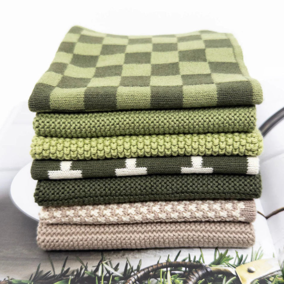 Ecovask Daily Use Dish Cloth 7pc Variety Pack Organic Cotton