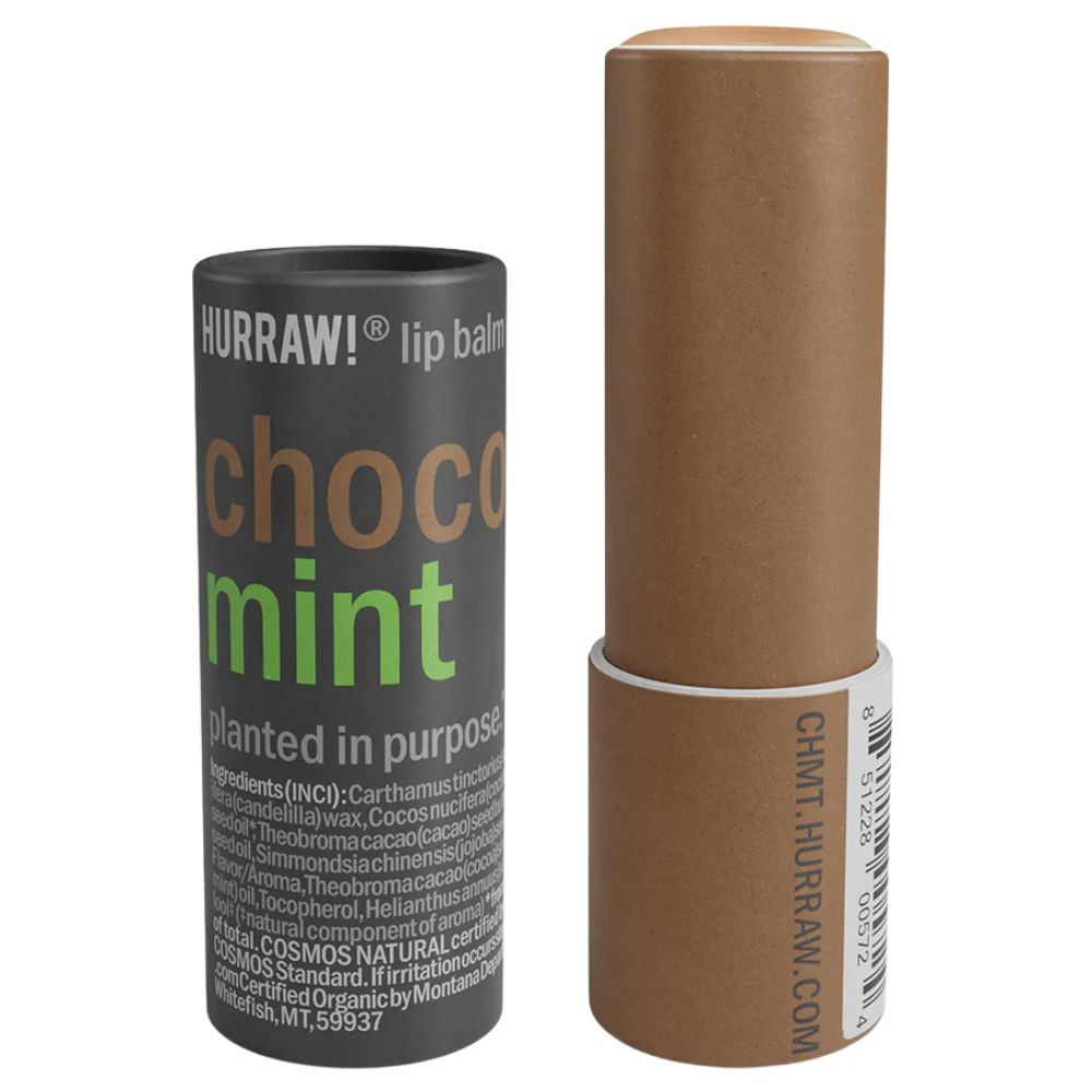 Hurraw Lip Balm - Choco & Mint (Cardboard Tube)
