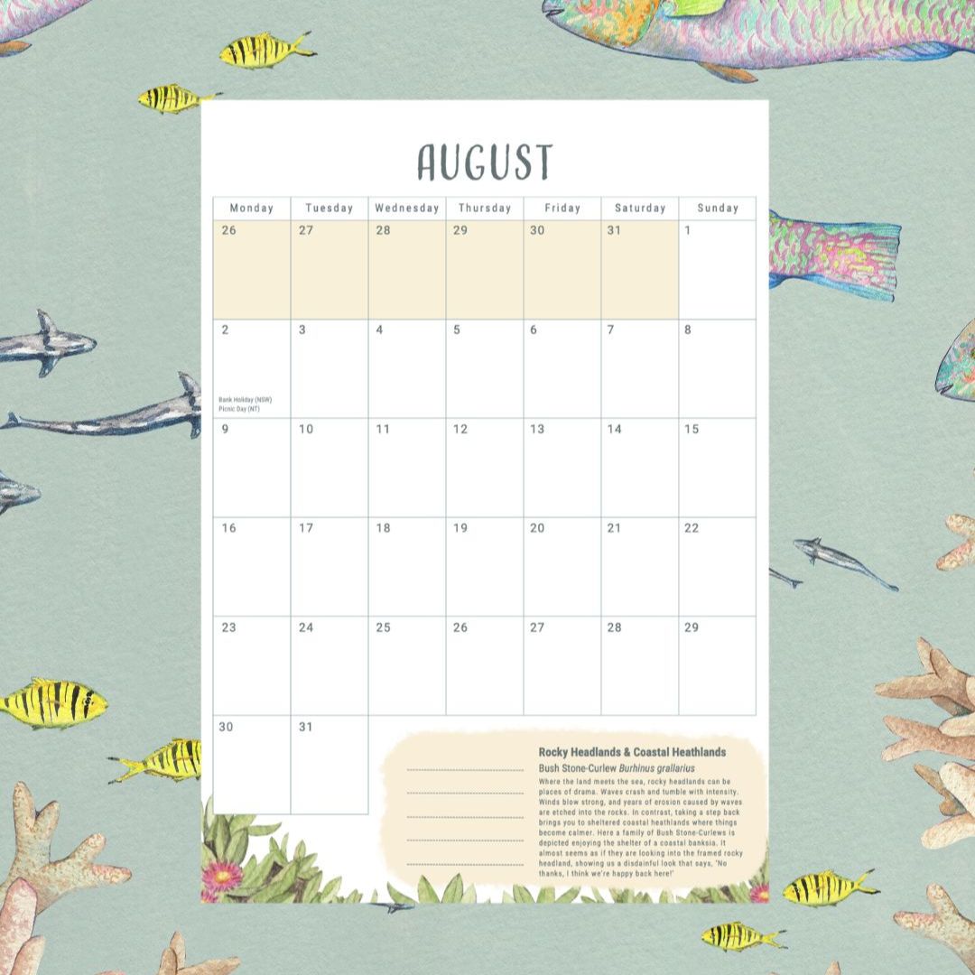 Ingrid Bartkowiak 2027 Wall Calendar - Coastal