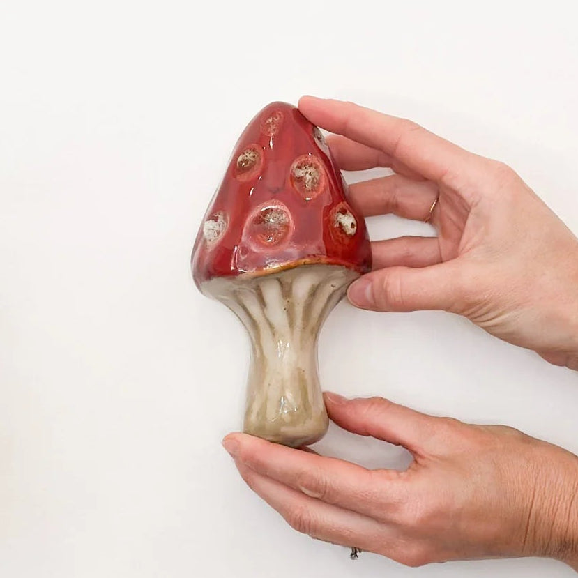 Kim Wallace Ceramic Wall Hanging - Mushroom Medium