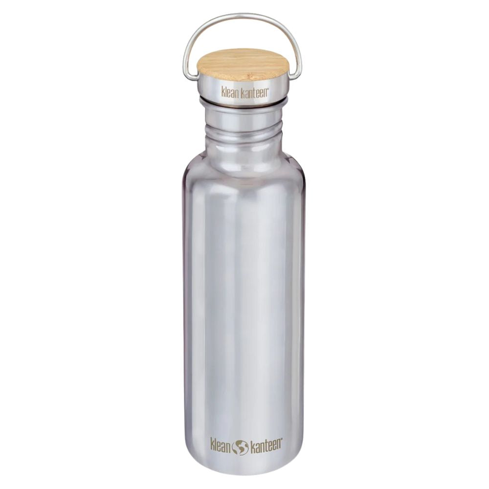 Klean Kanteen  Mirrored Stainless Steel Water Bottle w Bamboo Cap