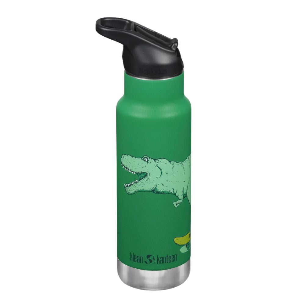 Klean Kanteen Kids 12oz 355ml Insulated Water Bottle with Flip Seal Sport Cap & Straw
