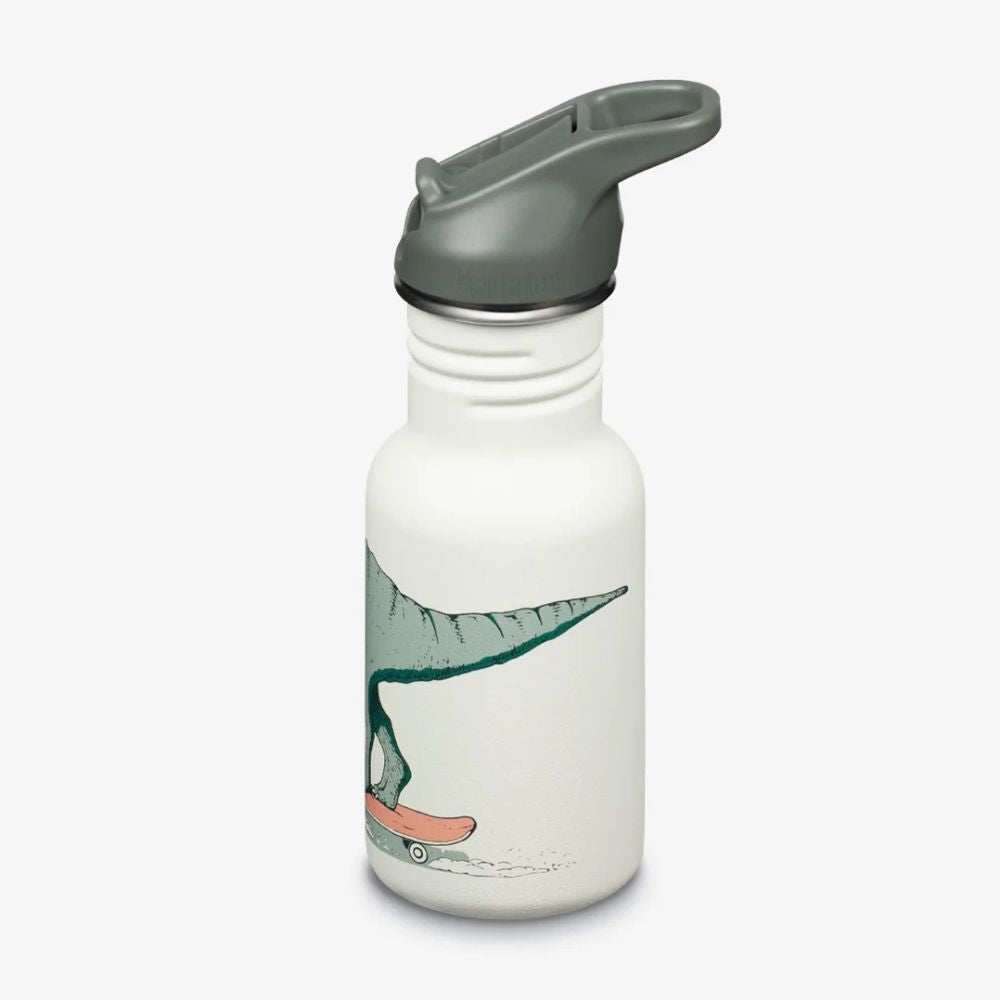 Klean Kanteen Kids 12oz 355ml Stainless Steel Water Bottle with Flip Seal Sport Cap & Straw
