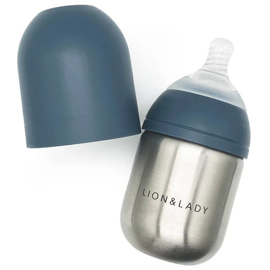 Lion & Lady Stainless Steel Baby Bottle 210ml