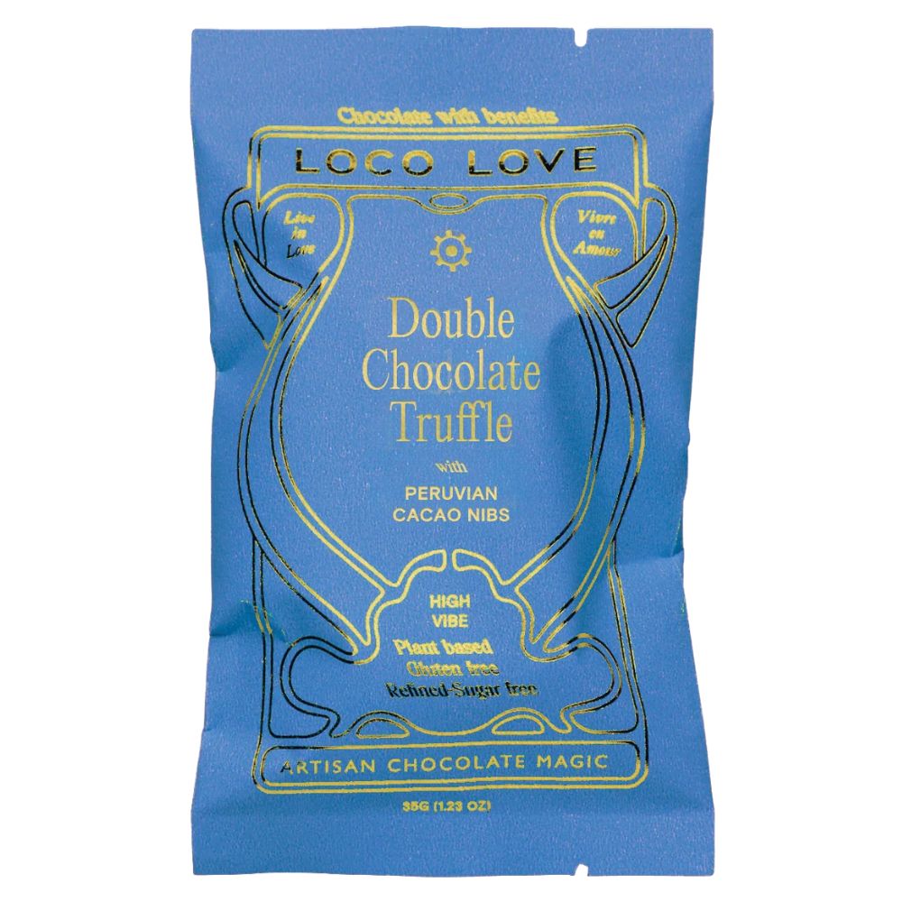 Loco Love Double Chocolate Truffle with Peruvian Cacao Nibs - Single 35g