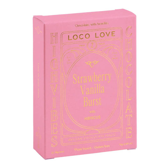 Loco Love Strawberry Vanilla Burst Vegan Chocolate - Twin Pack 70g