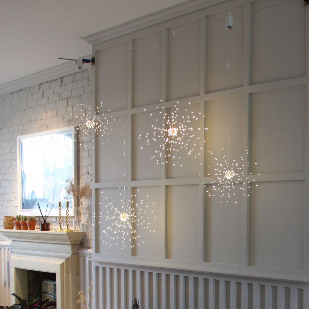 Lumina Hanging Single 50cm Starburst Copper - Indoor & Outdoor - Plug In