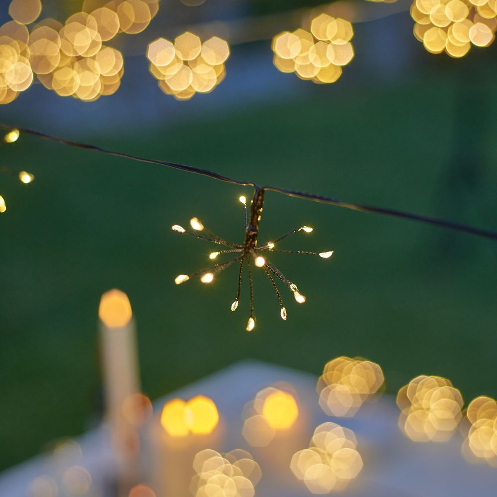 Lumina Outdoor Starburst Chain Lights - Solar Powered