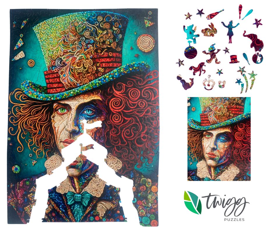 Twigg Puzzle Wooden Jigsaw Puzzle 282 Pieces - Mad Hatter