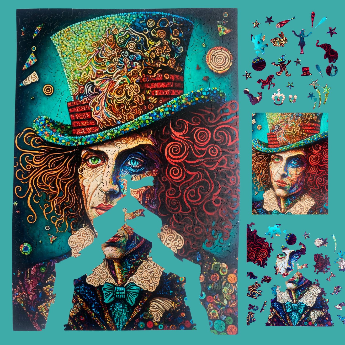 Twigg Puzzle Wooden Jigsaw Puzzle 282 Pieces - Mad Hatter