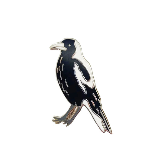 Red Parka Enamel Pin - Australian Magpie