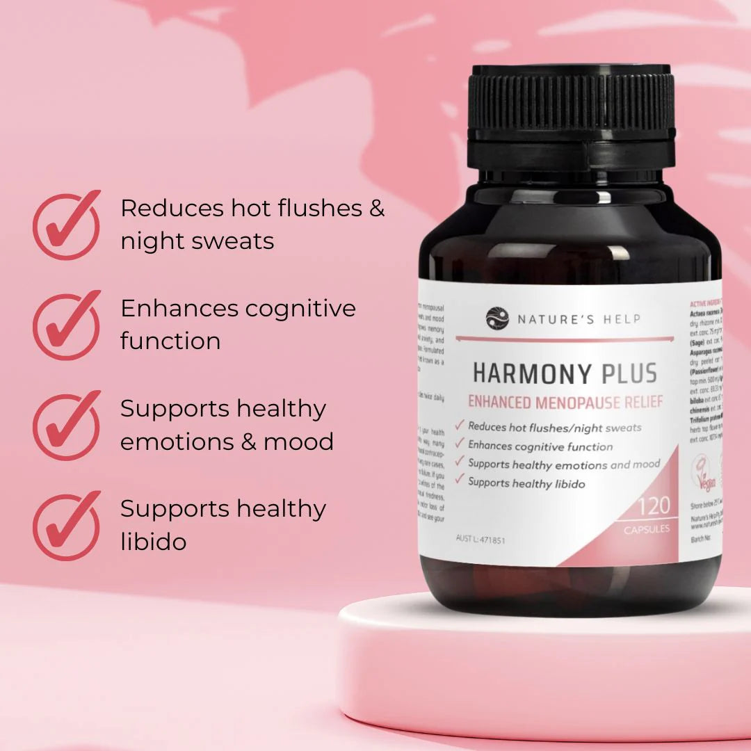 Nature's Help Harmony Plus Enhanced Menopause Relief 120 caps