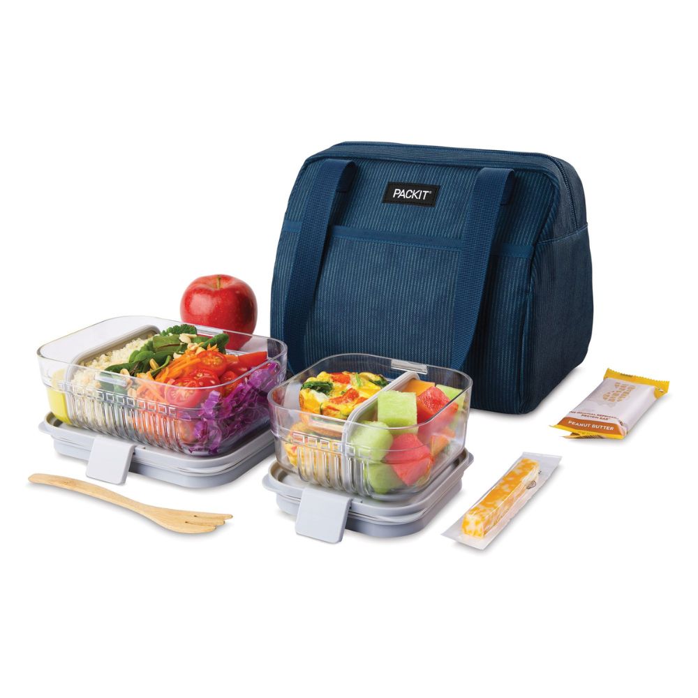 PackIt Freezable Hampton Insulated Lunch Bag - Teal Corduroy