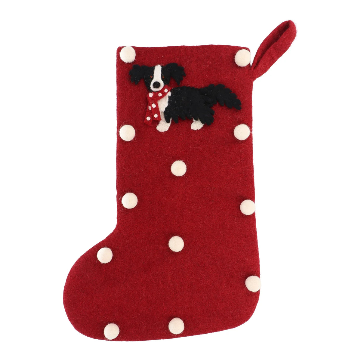 Fairtrade Felt Christmas Stocking - Dogs