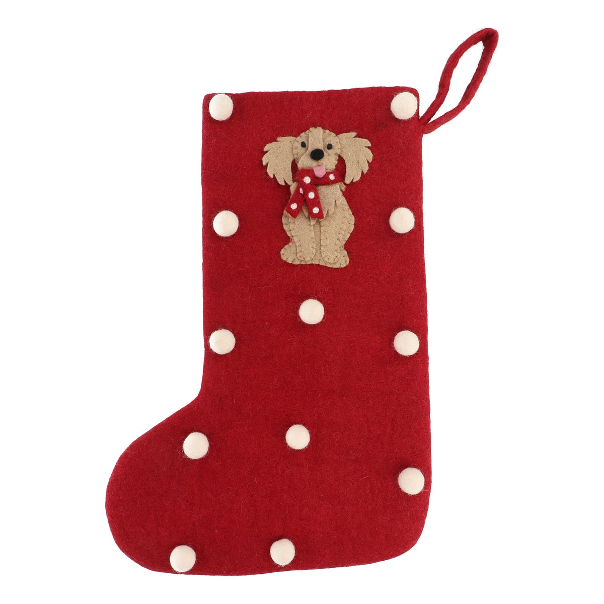Fairtrade Felt Christmas Stocking - Dogs