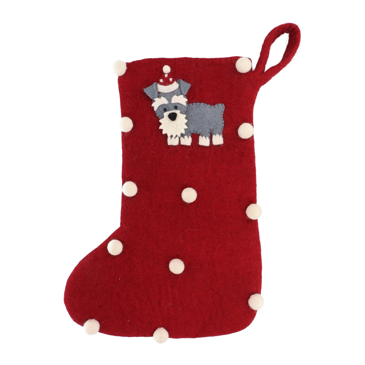 Fairtrade Felt Christmas Stocking - Dogs