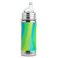 Pura Kiki Stainless Steel Sippy Bottle 325ml - Aqua Swirl V2