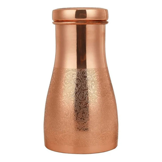 Pure Copper Water Carafe With Lid 1L