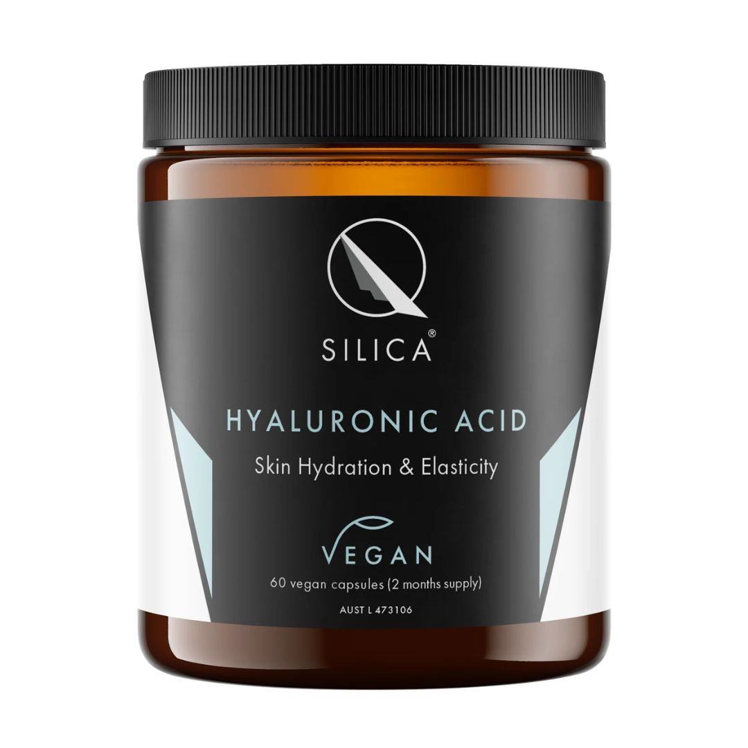 Qsilica Vegan Hyaluronic Acid for Skin Hydration & Elasticity (60 Capsules)