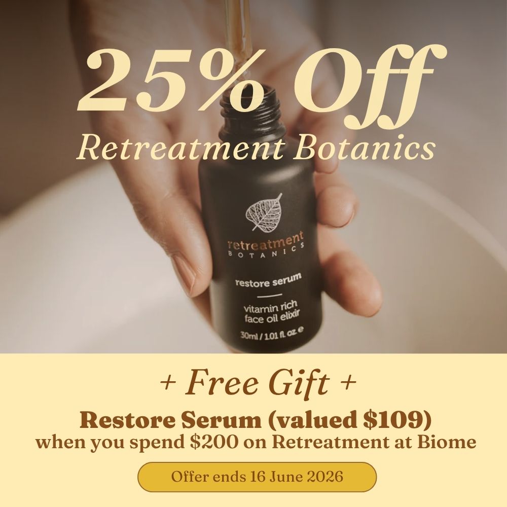 GIFT Retreatment Botanics Restore Serum (valued at $109) when you spend $200 on Retreatment