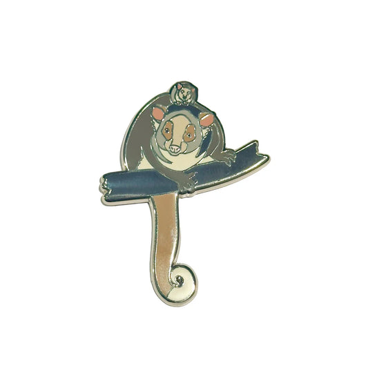 Red Parka Enamel Pin - Ringtail Possum