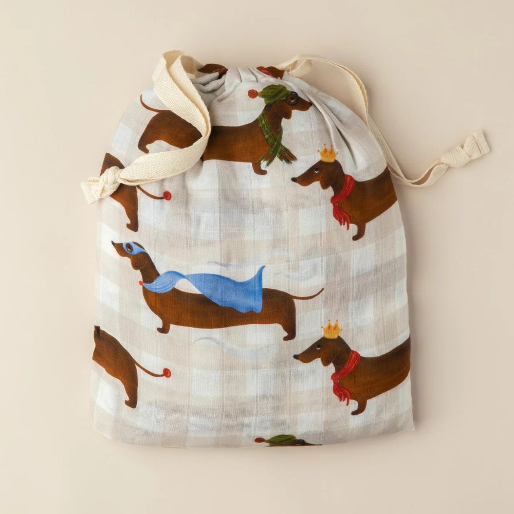 Snug as a Bub & Co. Organic Cot Sheet - Silly Sausage