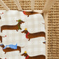 Snug as a Bub & Co. Organic Cot Sheet - Silly Sausage