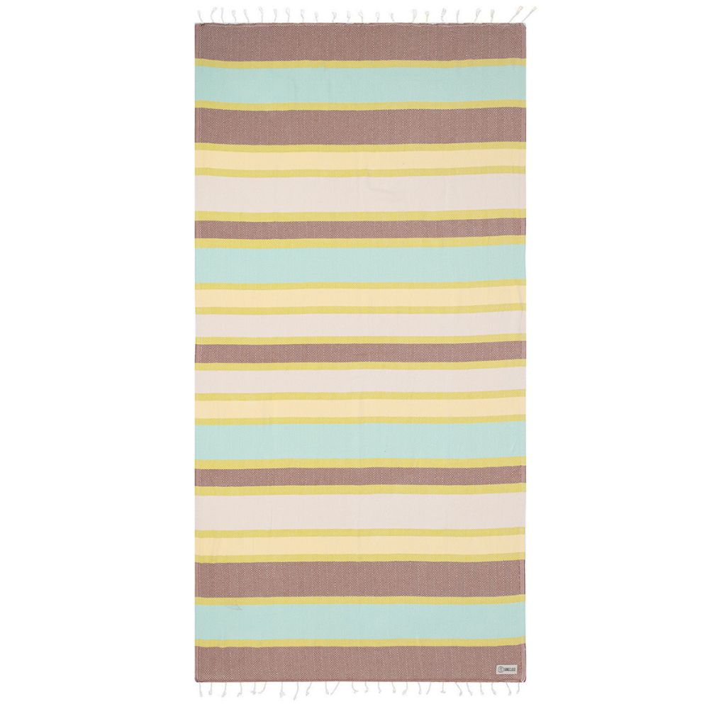 Sand Cloud Organic Cotton Beach Towel - Regency Stripe - Herringbone Weave (93cm x 170cm)