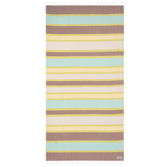 Sand Cloud Organic Cotton Beach Towel - Regency Stripe - Herringbone Weave (93cm x 170cm)