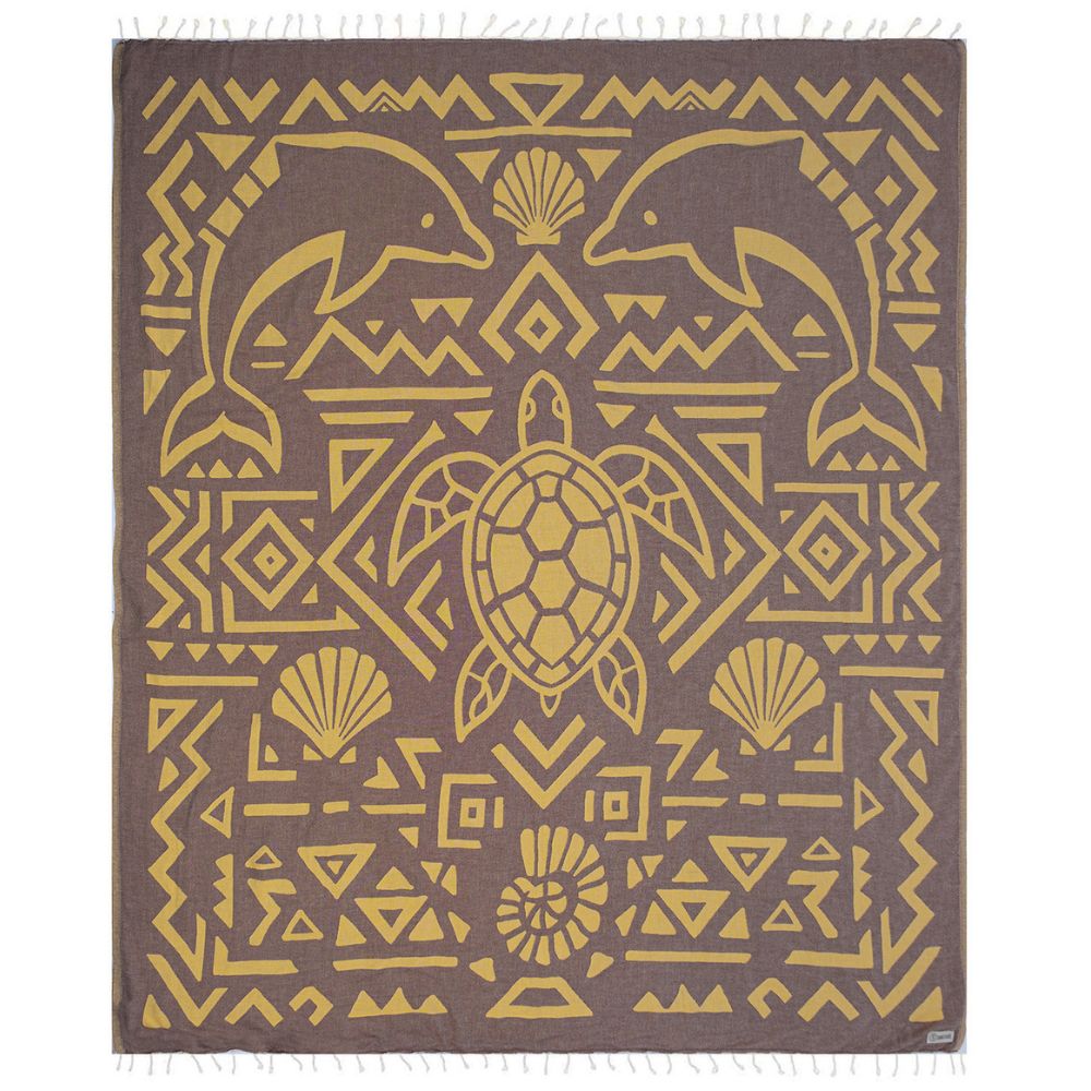 Sand Cloud Organic Cotton Beach Towel - Ocean Maze X Large (183cm x 193cm)