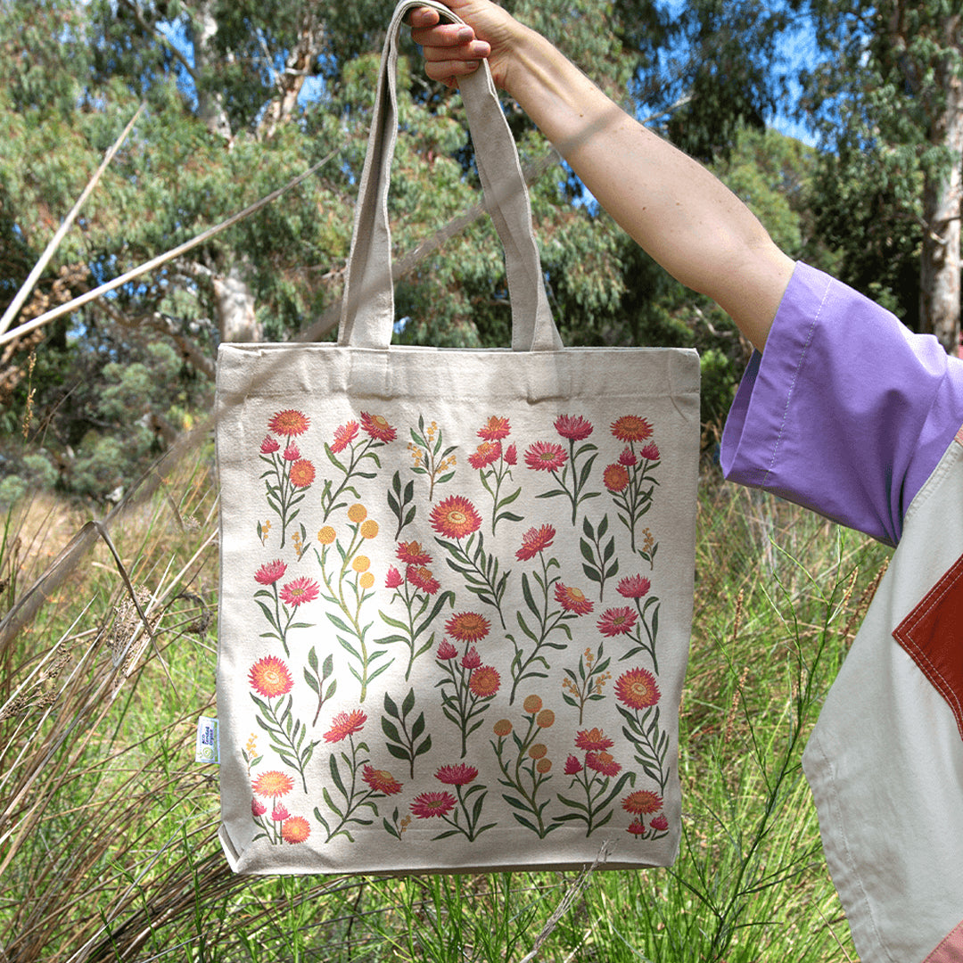 Earth Greetings Organic Tote Bag With Pocket - Everlasting Love