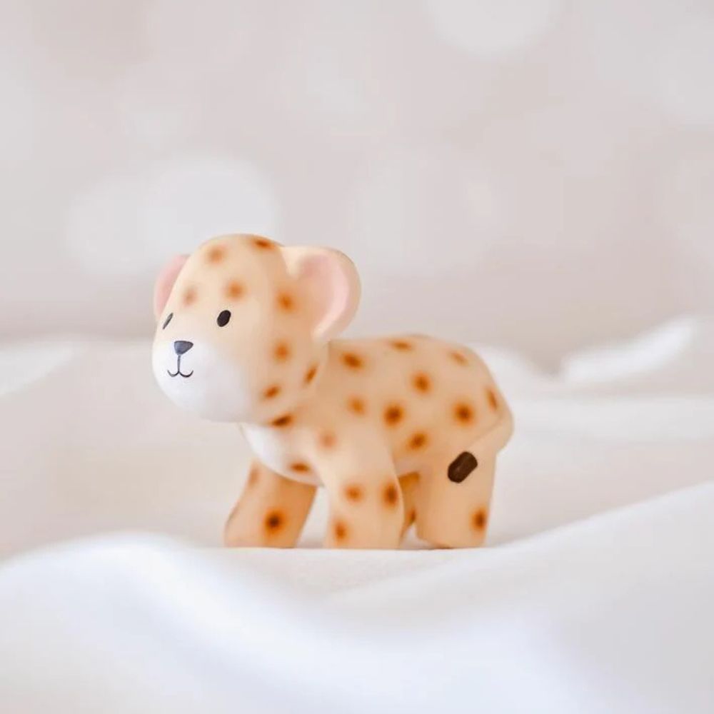 Tikiri Leopard Rubber Teether Rattle & Bath Toy