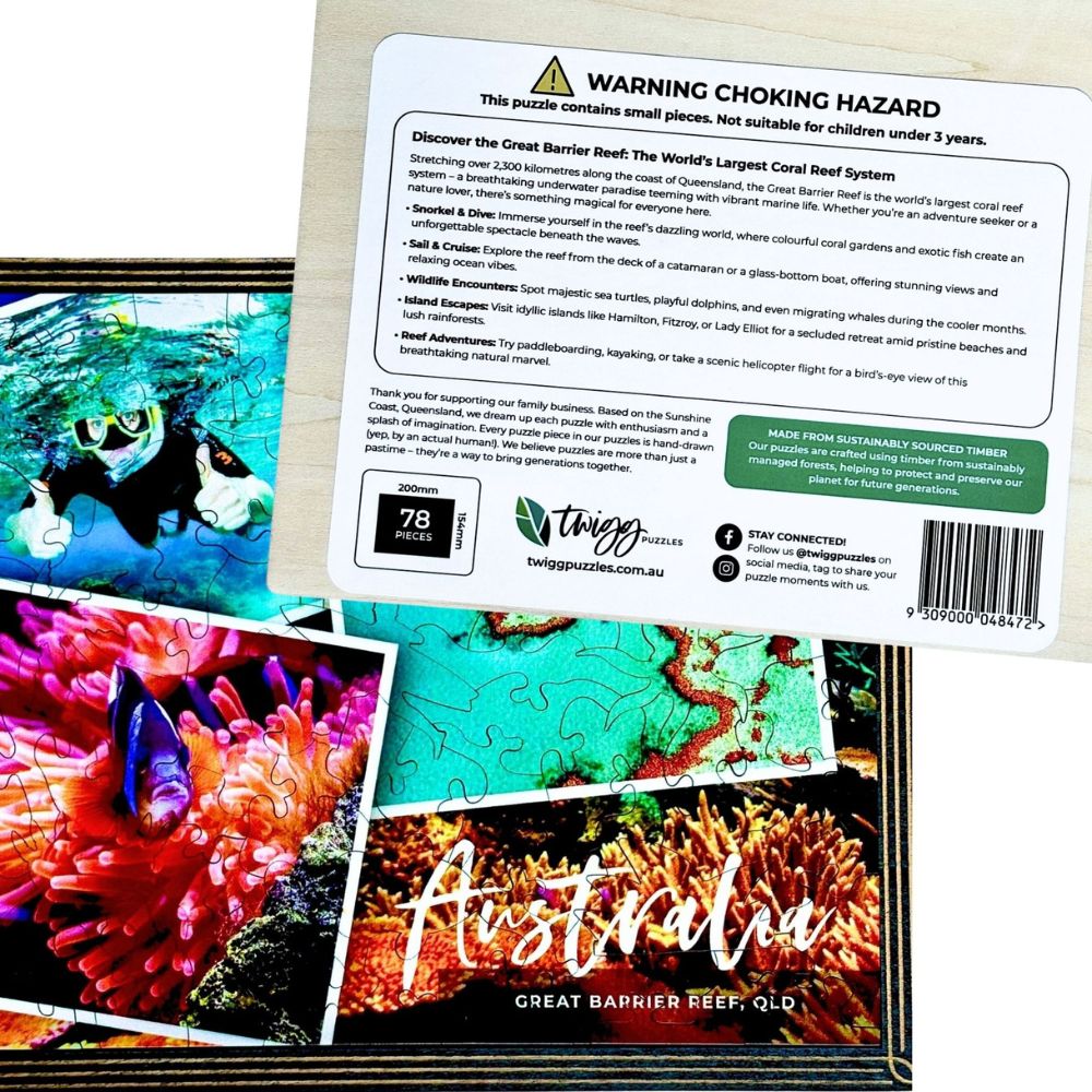 Twigg Puzzle Wooden Framed Postcard Puzzles