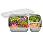 U Konserve Rectangle 3 Compartment Stainless Steel Food Container 705ml/24oz