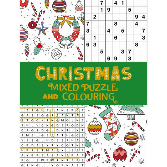 Christmas Mixed Puzzles & Colouring