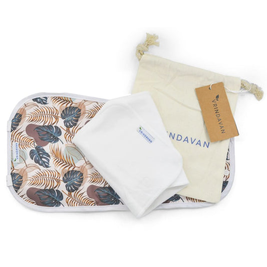 Vrindavan Reusable Castor Oil Pack with Organic Cotton Insert - Natural Flora