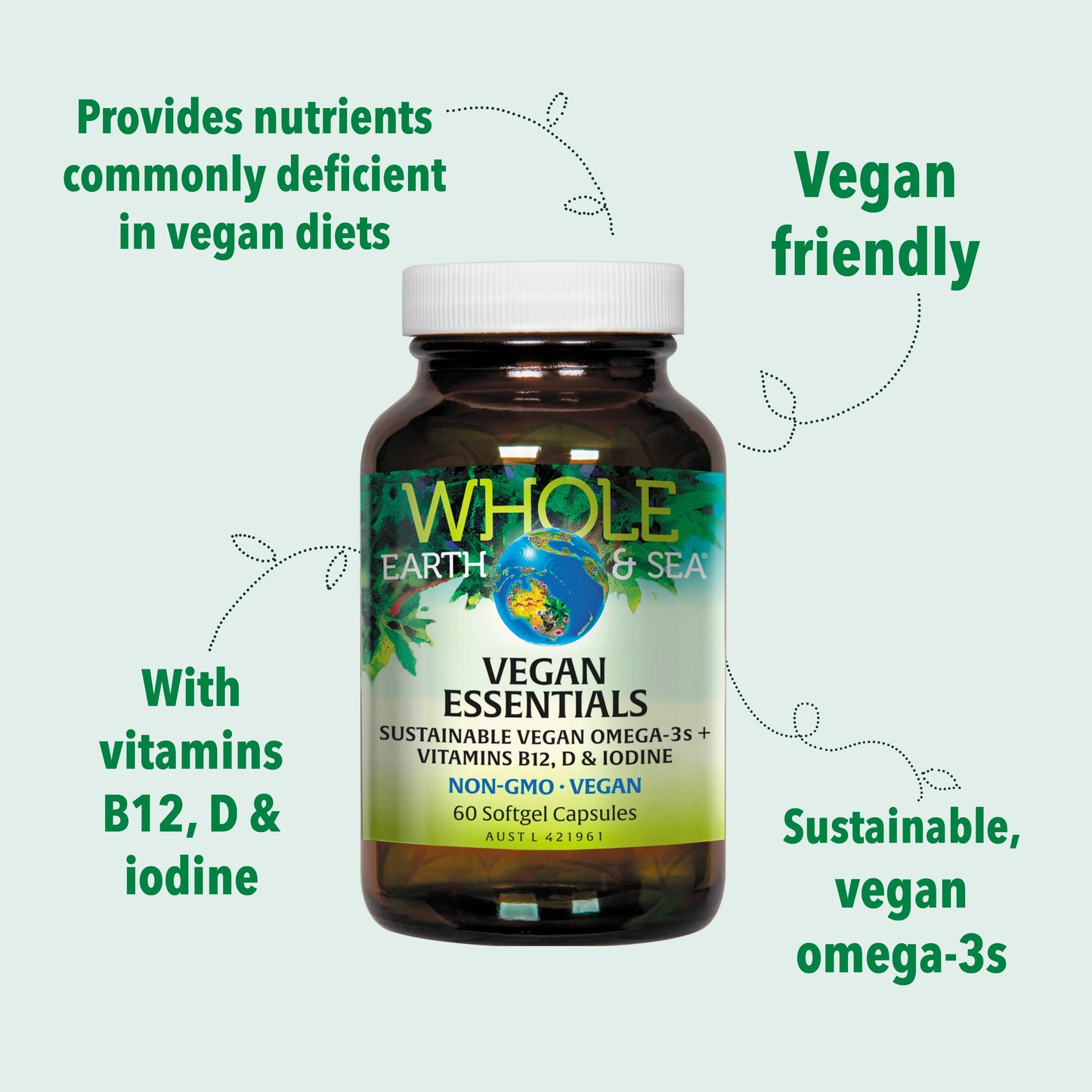 Whole Earth & Sea Vegan Essential Vitamins (60 capsules)