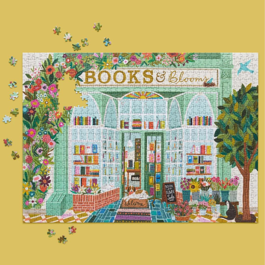WerkShoppe Jigsaw Puzzle 1000 Piece - Books & Blooms