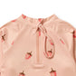 Wilson & Frenchy 2PC Cutwork Rashie Swimset - Strawberry Kisses
