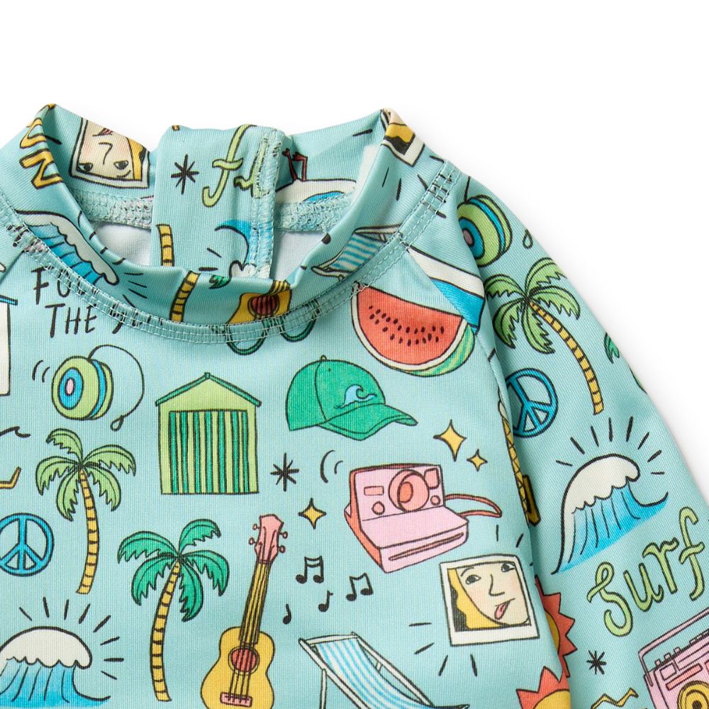 Wilson & Frenchy 2PC Rashie Swim Set - Sun Surf & Sea
