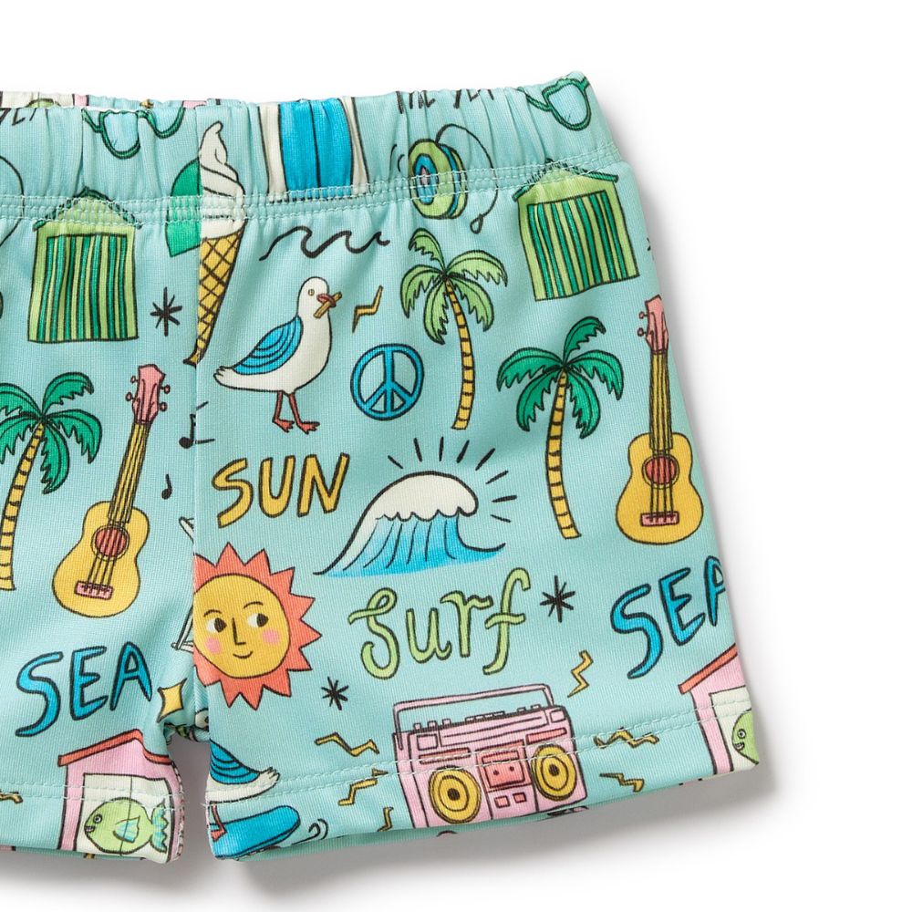 Wilson & Frenchy 2PC Rashie Swim Set - Sun Surf & Sea