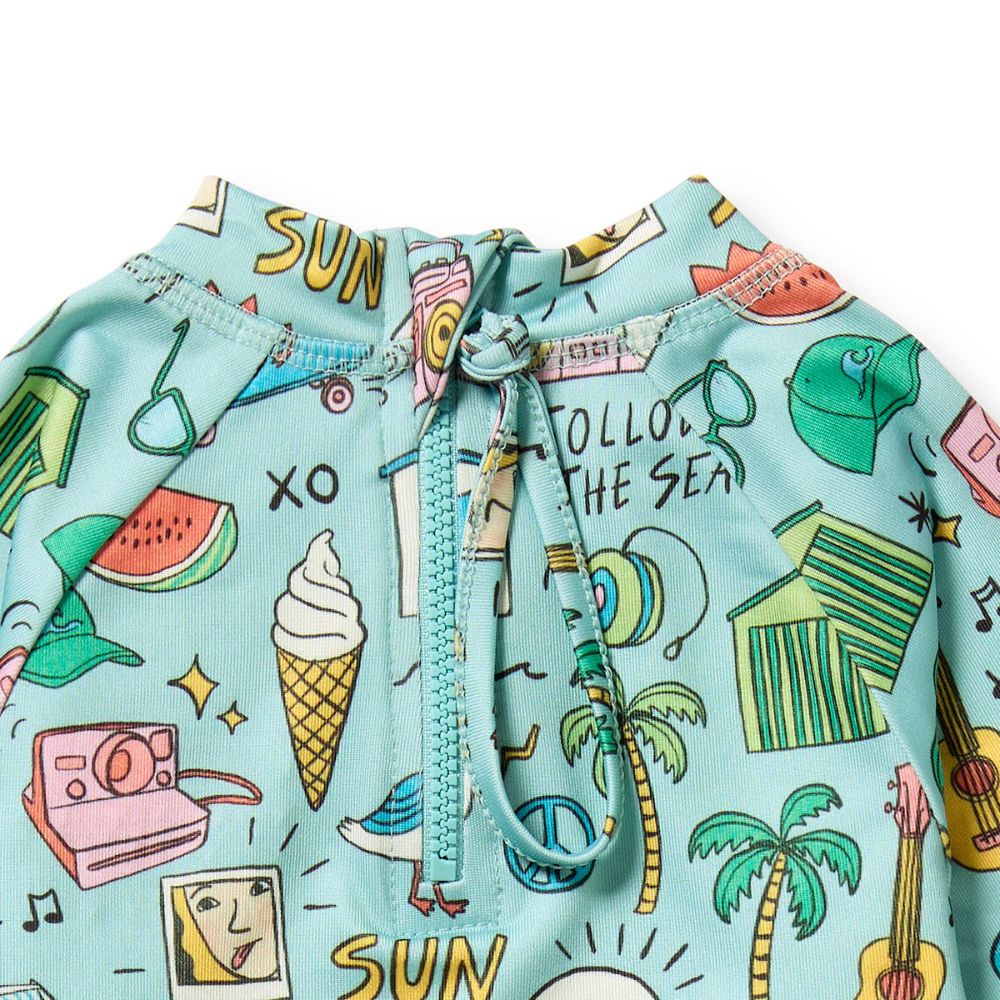 Wilson & Frenchy 2PC Rashie Swim Set - Sun Surf & Sea