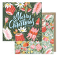 Earth Greetings Square Boxed Christmas Cards 8pk - Festive Wrens