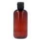 Amber Short PET Plastic Bottle with Black Flip Top Cap - 250ml