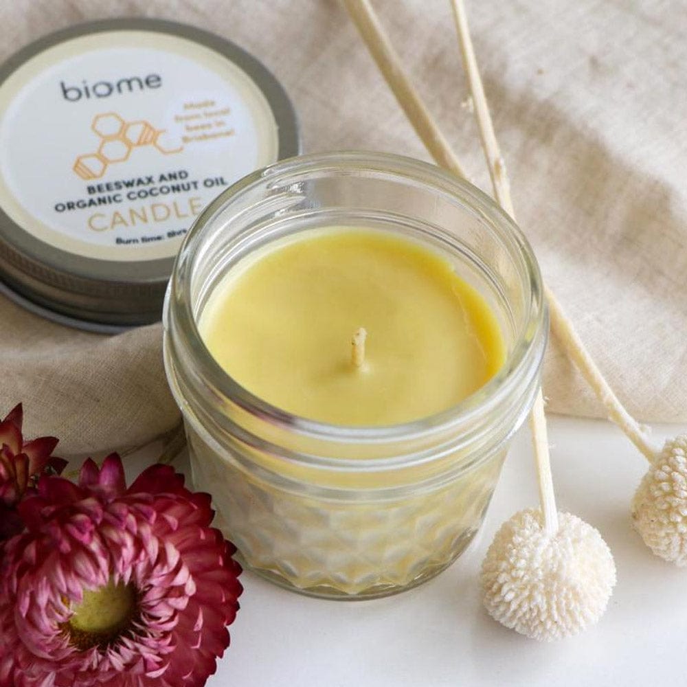 Buy Biome Beeswax Coconut Oil Candle Online