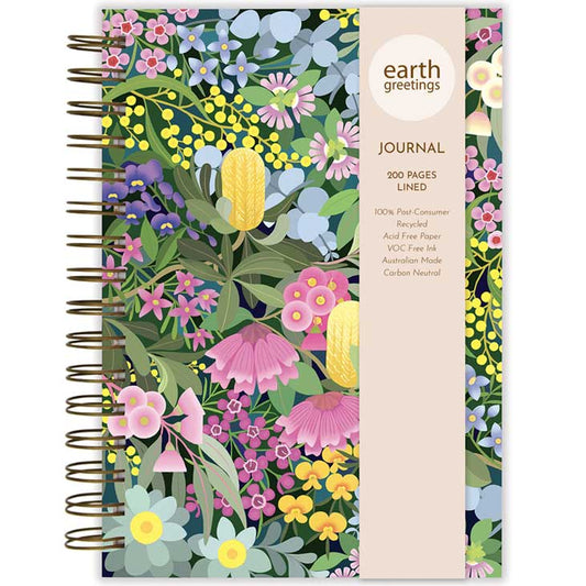 Earth Greetings A5 Journal Lined - Where Flowers Bloom