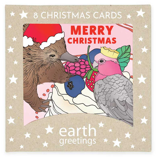 Earth Greetings Boxed Christmas Card - Christmas Dessert 8pk