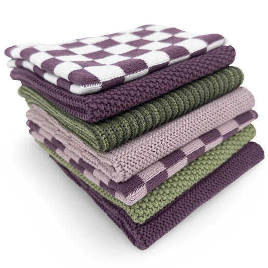 Ecovask Dish Cloth 7 Piece Variety Pack Organic Cotton