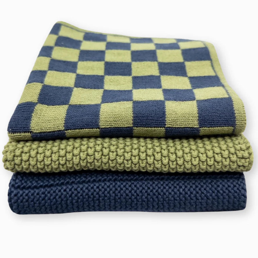 Ecovask Dish Cloth 3pc Variety Pack Organic Cotton